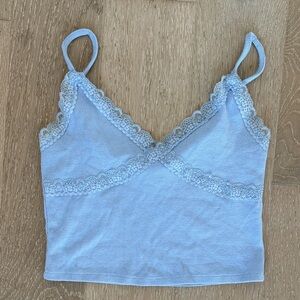Garage Sky Blue Ribbed Cami
